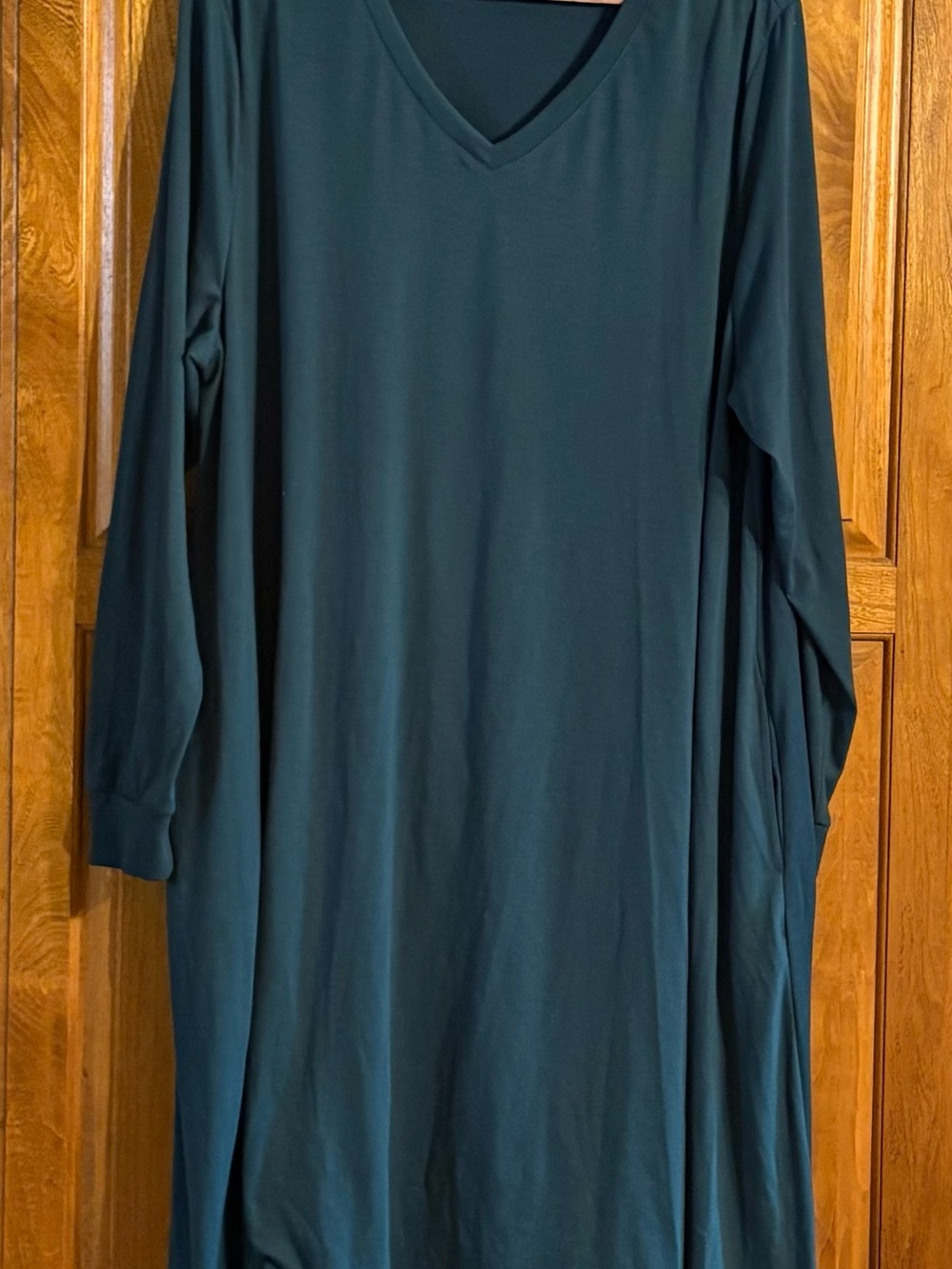 NWOT LULAROE Emily Dress Long Sleeves Emerald Green 3X